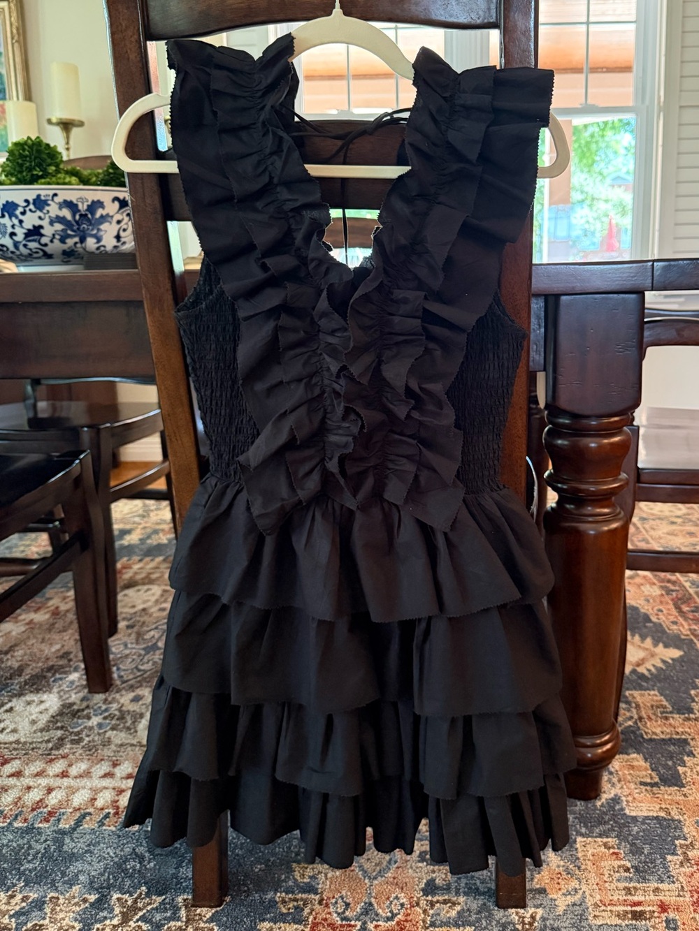 Love the Label Ruffle Tiered Mini Dress Black XS